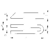 Gabelspanneisen DIN6315B 6,6x60mm, für Spannschraube M6, abgeschrägt