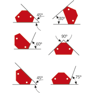 Mehrfach-Winkel-Magnet 100x64mm