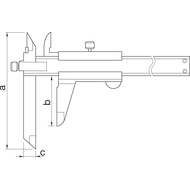 Sondermessschieber digital 150mm (0,01mm) IP67, mit verschiebbarem Messschenkel