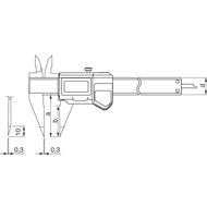 Spitzenmessschieber digital 150mm (0,01mm) IP67