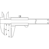 Anreiß-Messschieber 150mm (0,05mm) mit HM-Messflächen