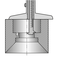 Tiefenmessschieber digital 300mm (0,01mm) IP67, versetzter Doppelhaken