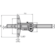 Tiefenmessschieber digital 150mm (0,01mm) IP67