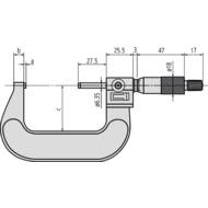 Bügelmessschraube 0-25mm (0,01mm) mit Zählwerk