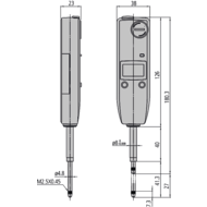 Messuhr digital 25mm (0,01mm) IDU, schlanke Bauform