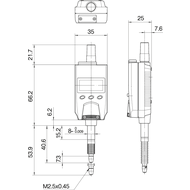 Messuhr digital 5mm (0,01mm) ID-B (Ablesung von oben)