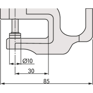 Dickenschnellmesser 0-10mm (0,01mm) Ausladung 30mm Keramik