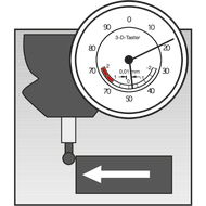 Universal 3-D-Taster, analog Schaft: 20mm