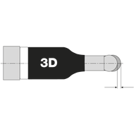 Kantentaster 3-D, 10mm, Schaft-20mm, L=118mm