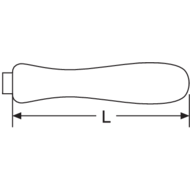 Feilenheft 100mm Rotbuchenholz (für Feilenlängen 150-200mm)