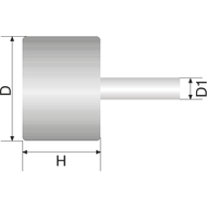 Fächerschleifer 40x20x6mm K60 Aluminiumoxid mit Schleifvlies