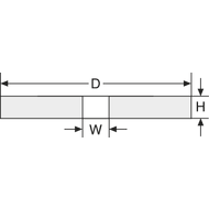 Entgratungsscheibe DB-WL 152x25,4x25,4mm 9/Superfein