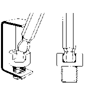 Sechskant-Winkelschraubendreher mit Kugelkopf 1,5mm, vernickelt, lang