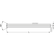 Präz.-Auswerfer WS DIN1530D, L=200mm, 2,00mm