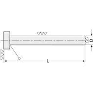 Präz.-Auswerfer DIN1530A, L=160mm, 2,50mm