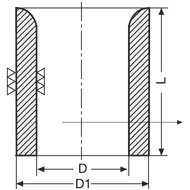 Bohrbuchse DIN179A, 6 x 10