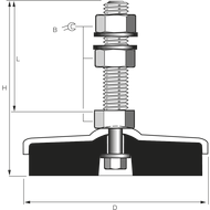 Maschinenschuh AM 21-M10 rostfrei