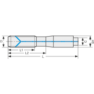 Maschinen-Gewindeformer HSS-E PM DIN371 M8x1 6HX Grundloch/Durchgang IK TiAlN