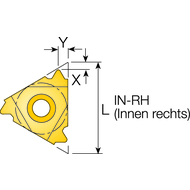 Gewindeschneidplatten-Satz innen, 16IR ISO/BSW SPU 20 T (10-teilig)