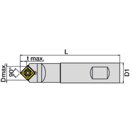 Wendeplatten-Anbohrer CHT S16M N11-45 90° 16x150mm (SOMT11T308)