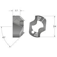 Senkring 45° Gen2 T-A®/ T-A® Serie 0 ø13,0-17,5mm