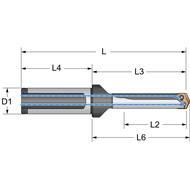 Halter T-A Pro A Serie 0, ø12,70-15,00mm 3xD Zylinderschaft 20mm mit Fläche