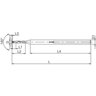 Hochleistungsbohrer VHM 2xD ADO-MICRO 1,1mm IK TiAlN