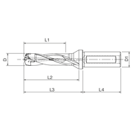 Wechselkopfbohrer PXD-3D 3xD 21mm