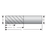 Kompressionsfräser VHM Dia.HC - W-C:17,5 L:78x35 d10 ø10