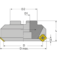 Planfräser PLUS 91245 45° 200x60mm für 12 x SN..16/ON..06