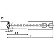 Schaftfräser TOROMILL 24590 15, L=160mm, für 2 x RD..0702..