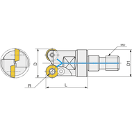 Einschraubfräser TOROMILL 24590 16x20mm, M8, für 3 x RD..0702..