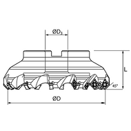 Planfräser 50x22mm, für 4 x SN.X1206