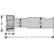 T-Nuten-Fräser VHM DIN851N 12,5x6mm Z=6 ALCrN
