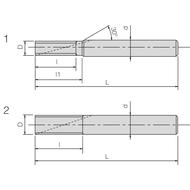 1-Schnitt Gewindefräser AT-1 ø 5,7 Stg. 0,5