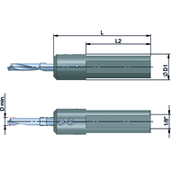 Klemmhalter 640.DT16 16x60mm (Schneideinsatz DT 4mm) IK