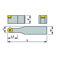 Klemmhalter SRDC-N 1616 H08, Anstellwinkel 90°, für Drehplatten RC.T 0803..