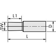 Profilräumdorn SW 9,0mm; Aufnahme-ø 12mm TIN