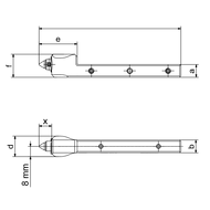 Glättewerkzeugset 510,10x10mm, Schaftadapter 12x12 & 16x16mm,ohne Diamantspitze