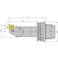 HSK-T 63 Bohrstangen-Drehhalter 25PCLNL12