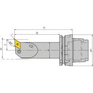 HSK-T 63 Bohrstangen-Drehhalter 32PDUNL15