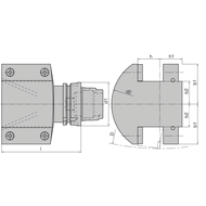 HSK-T 63 Werkzeughalter - Axial 25/32