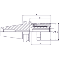 Kraftspannfutter UltraGrip SK40 x ø20, A=80 mm