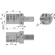 VDI-HALTER DIN 69880 E2S-40 X 40 geschl. Schwingungsgedämpft / Typ B