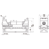 5-Achs Spannschienen-Set 120mm breit 300mm mit 5-Achs Aufbau