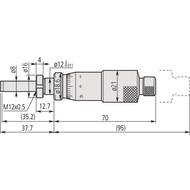 Einbaumessschraube 0-2,5mm (0,001mm) mit Spannmutter