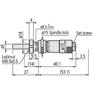 Einbaumessschraube 0-13mm (0,01mm) mit Spannmutter