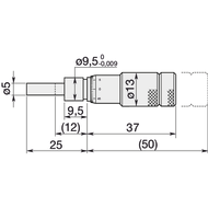 Einbaumessschraube 0-13mm (0,01mm) ohne Spannmutter