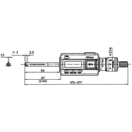Dreipunkt-Innen-Feinmessgerät digital 8-10mm (0,001mm) IP65
