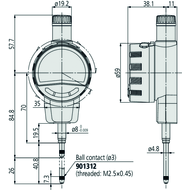 Messuhr digital ID-F 12,7 mm (0,0005 mm)